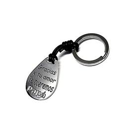 Key Father 925 M Silver Leather Law Plate 35 mm. [AB1031]