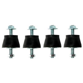 4 x anti-vibration feet/vibration damper (load capacity 60 kg per foot) for e.g. split air conditioners, outdoor units with wall mount.