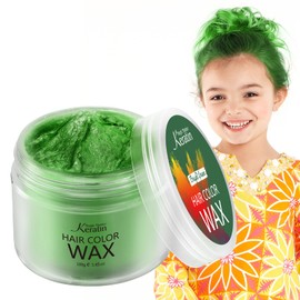 Hair Colour Wax, Magic Master Keratin Temporary Hairstyle Cream Instant Coloured Clay for Men and Women Party, Festival, Cosplay (6 Colours) (Emerald Green)