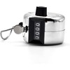 Bailinks Clicker Counter Metal Hand Tally Counters,4-Digit Lap Counter Silver