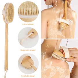 Shower Brushes,5 SPA Set Bath Long Handle Back Scrubber Body Exfoliator for Back, Feet, Cellulite, Lymphatic Drainage - Exfoliating Massager.Suitable for All Kinds of Skin.