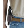 Barsony Quick Slide Gun OWB Brown Leather Holster for Taurus