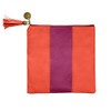 C.R. Gibson Leatherette Fold-Over Accessory Case, Lipstick & Orange, 8"