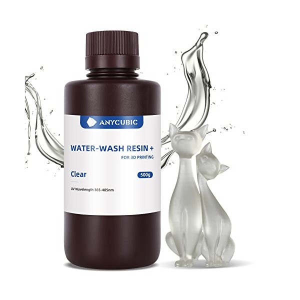 ANYCUBIC Water Washable 3D Printer Resin, 405nm High Precision UV-Curing