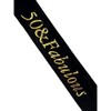 Black with Gold Foil '50 & Fabulous' Birthday Sash