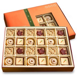 Laumiere Gourmet Fruits - L’automne Collection Rectangle - Thanksgiving Edition - Dried Fruits and Nuts Box - Treats, candies and pumpkin-spiced - No added cane sugar - Gluten Free - No preservative
