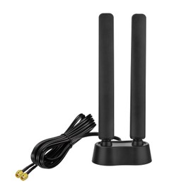 Eightwood 9dBi WiFi 6E Antenna Tri-Band 6GHz 5GHz 2.4GHz Magnetic Base WiFi Antenna for PC Desktop Computer PCIe Bluetooth Card Gaming Motherboard, WiFi 6E Router