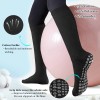 Blicount Cotton Compression Socks for Women&Men with Grips Non Slip
