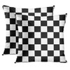 Emvency Set of 2 Throw Pillow Cover Race Classic Checkered