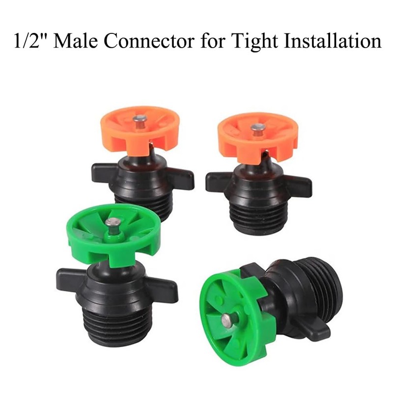Automatic Rotating Sprinkler Heads 1/2" Male Thread Irrigation Sprinkler Head