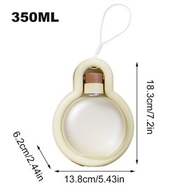 AIMALL Portable Pet Water Dispenser, Leakproof 350ml Travel Water Bottle for Dogs and Cats, Easy One-Click Open and Lock - 2.44x5.43x7.2 inches