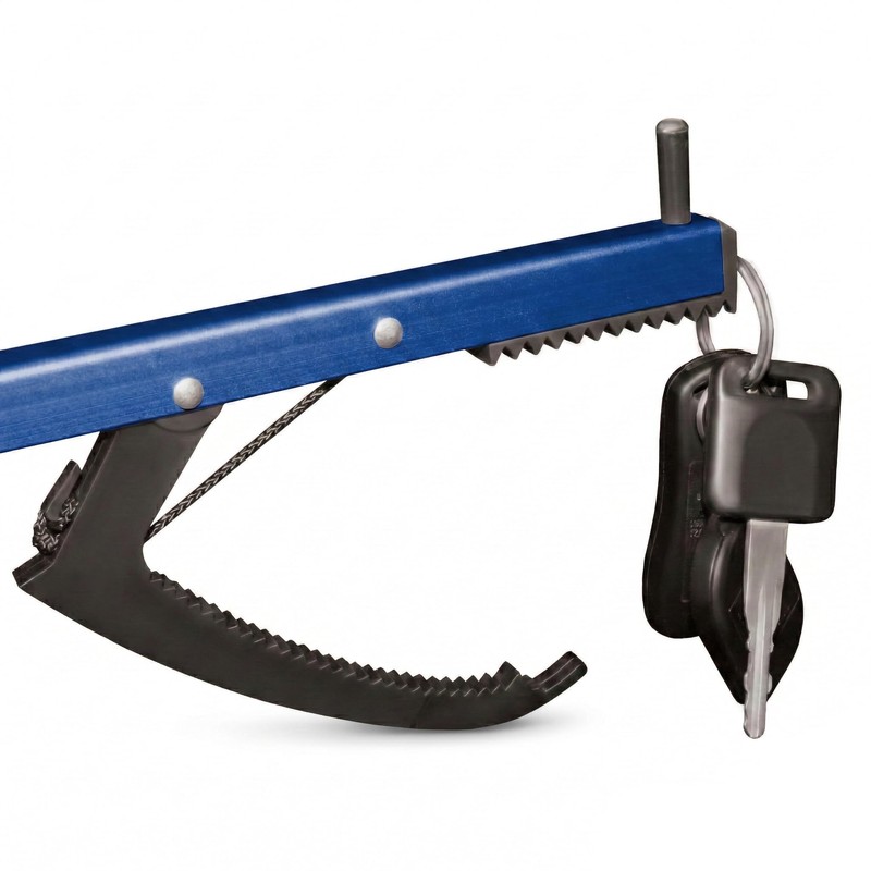 Blue Aluminum Reacher Grabber with Magnetic Tip