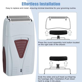 New Version 4-Pack Foil Shaver ReplacemenT Style blades Set - for Andis 17150/17235/17220, TS2 17200, for W*ahl 8173-700