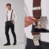 LazarsSpace Heavy-Duty X-Back Suspenders for Men with Four Premium Clips