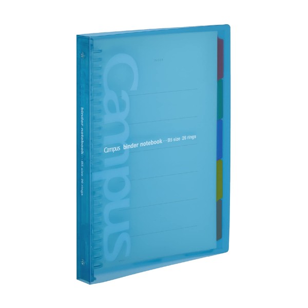1 X Kokuyo Campus loose-leaf binder slide for one-touch light blue B5 binding device up to 100 miles-P333NLB (japan import)