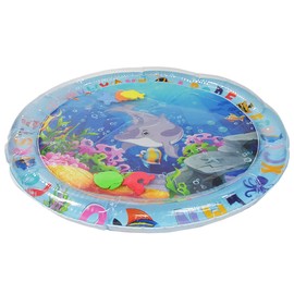 Kögler 89521 – Colourful Water Play Mat with Funny Animals, for Discovering the Underwater World, Round Approx. 65 cm, Inflatable, Suitable for Children up to 6 Years