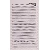 Transferable Letters and Numbers, Black, Letters and Numbers, 2.5 mm,