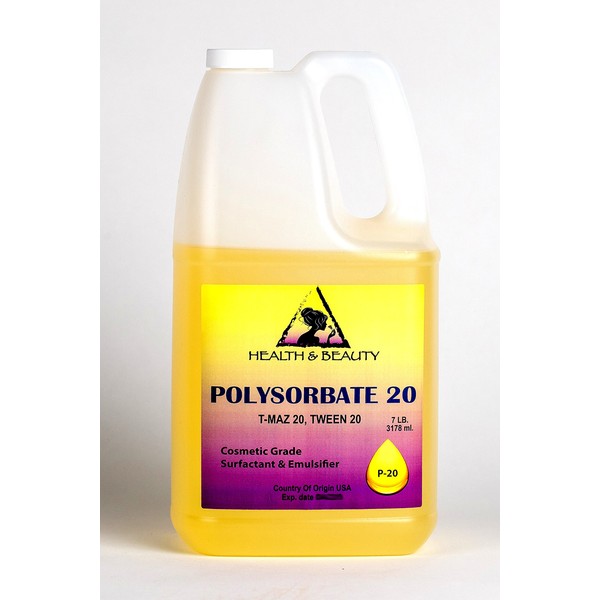 Polysorbate 20 T-MAZ 20 Tween 20 Solubilizer Surfactant & Emulsifier 100% Pure 128 oz, 7 LB, 1 gal