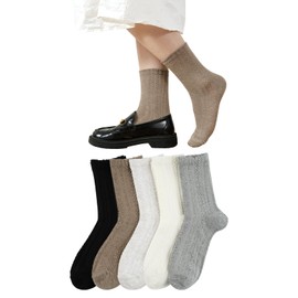 Yazon Women's Socks, Summer Cute, Mesh Socks, Cotton, Thin Lace, Colorful Socks, Stylish, Women's, Casual Socks, Breathable, Non-stuffy Socks, Summer Socks, 8.7 - 9.8 inches (22 - 25 cm), Set of 5