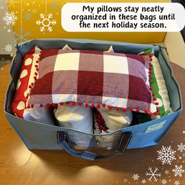 VENO 8 Pack Moving Bags, Christmas Ornament Storage, Moving Supplies, Moving Boxes, Packing Storage Boxes with Lids Alternative, Heavy Duty Totes, Handles, Zipper (Light Blue with Window, 8 Pack)