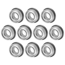 M METERXITY 10-Pack F686ZZ Flanged Ball Bearing, 6mm x 13mm x 5mm Double Metal Shielded Z1 Chrome (GCr15) Steel Flange Rip Bearings for Wheelbarrow/Printer/Fax Machines/Power Tools