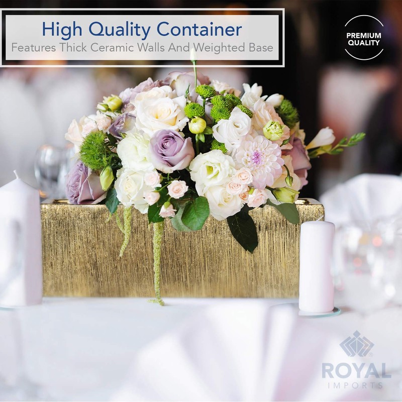Royal Imports Flower Glass Ceramic Vase Decorative Centerpiece for Home