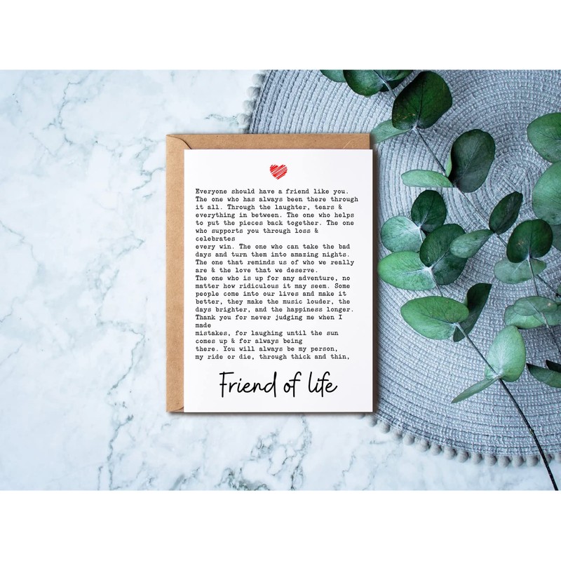 EirlysDesigns Best Friend Card - Thank You For Being In