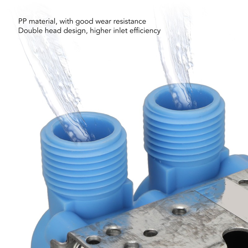 Water Inlet Valve Blue Double Head PP Washer Water Inlet