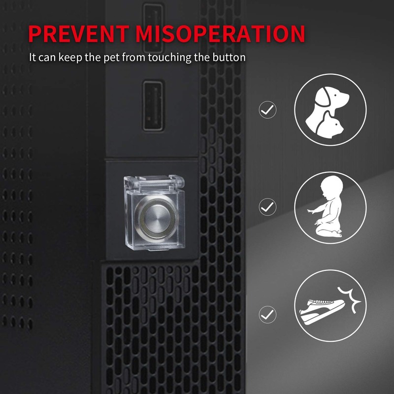 DaierTek 22mm Power Button Cover Child Proof Safety Push Button