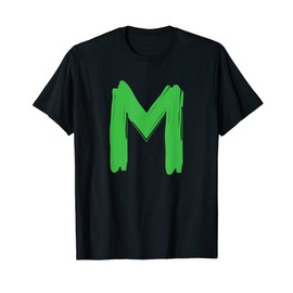 Creative Bold Green Letter M - Design Alphabet - Marker T-Shirt