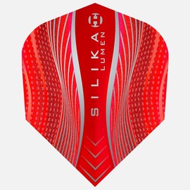 Harrows LUMEN No. 6 | Set of 5 Premium Extra Strong Dart Flights in Standard Shape (15 Flights) (Red)