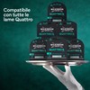 Wilkinson Sword Quattro, rasoio da uomo, formato convenienza, 4 lame