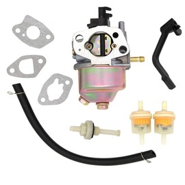 SAKITAM Carburetor compatible with Troy Bilt Colt 13/22/24 in Front Tine Tiller 21A-34M8711 21A-34M8766 with Gaskets Fuel Line Insulator Kit
