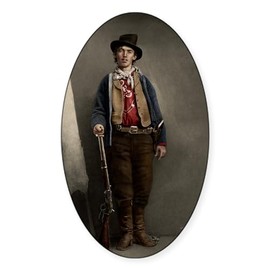 CafePress 23X35 Billy The Kid Color Print Oval Car Bumper Sticker