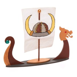 Baker Ross AW671 Viking Longboat Kits (Pack of 3), Wooden