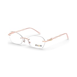 LUFF Rahmenlos Lesebrille für Damen und Herren,Mode Randlose Leicht metall Lesehilfe Blaulichtblockierung,Computerleser,Anti-Augenbelastung