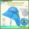 Kids Summer Sun Hat with Neck Flap - Lightweight Fisherman