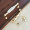 MFYS 2Pcs Crystal Drawer Pulls Handles 5" (128mm) Hole to