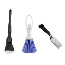 3 Stück Auto Reinigungsset, Weichhaariges Auto Innenraum Reiniger Set, Angel Brush Auto Reinigungsset Innenraum,Gap Autopflege für Auto Innenraum Und Autopflege Auto Innen Außenbereich (Vielfarbig)