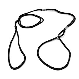 ShowLeine Lead for Dog Exhibition Lead, Black, 3 mm x 120 cm