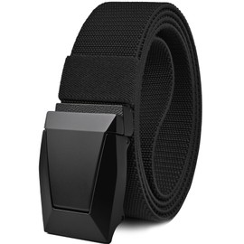 KingMoore Men's Belt - 1.5 inch Military Tactical Stretch Web Nylon Belt with Quick Release Buckle - Nonslip & Adjustable Belts for Men