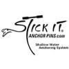 Stick It Anchor Pins for Shallow Water- 5.5' Black Kayak