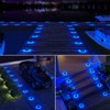 YiLaie Blue Solar Dock Lights Outdoor Waterproof, Driveway Warning Post