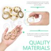 Keadic 6Pcs G1 G1/2 G3/4 Brass Lock Nut with Flange