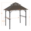 Yaheetech 8x5' Grill Gazebo, 3-Tier Outdoor BBQ Gazebo with Height-Adjustable