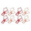 100 Pcs Binder Clips Hollow Cute Star Shape Sturdy Metal
