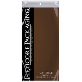 Flexicore Packaging| Gift Wrap Tissue Paper|15"x20"|100 Count (Chocolate, 100 Sheets)