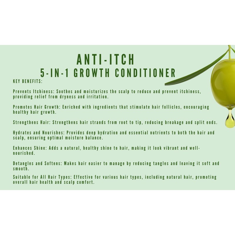 Rosponse On Orgainc Natural 5-in-1 Itching Free Growth Conditioner with
