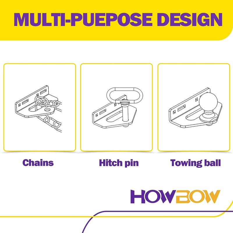 HOWBOW Zero Turn Lawn Mower Trailer Hitch Kit For John