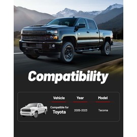 EVIL ENERGY 3" Front and 2" Rear Leveling Lift Kit Compatible with Toyota 2005-2023 Tacoma 2WD/4WD (6 lugs only), 3 inch Front and 2 inch Rear Suspension Strut Spacers Black